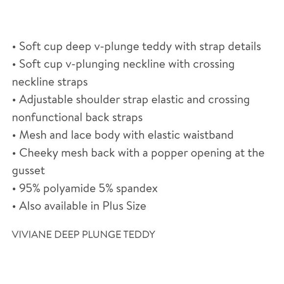 Oh la la Cheri Paris Red Viviane V-Plunge Lace Teddy sz M - Picture 4 of 15